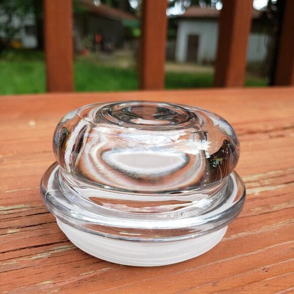 Vintage Anchor Hocking Winnie The Pooh & Piglet WINTER THEMED Glass Jar With Lid - Picture 16 of 16